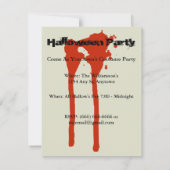 ブラックキャットハローウィンパーティ招待状付血文字 招待状 (裏面)