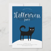ブラックキャットハローウィンパーティ招待状 招待状 (正面)