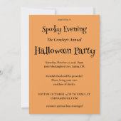ブラックキャットハローウィンパーティ招待状 招待状 (裏面)