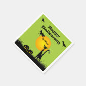 ブラックキャットハローウィンパーティ スタンダードカクテルナプキン (角)