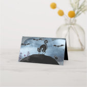 ブラックキャットハローウィンパーティ プレイスカード (裏面)