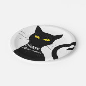 ブラックキャットハローウィンパーティ ペーパープレート (アングル)