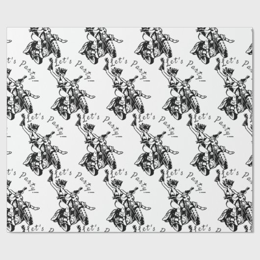 ブラックキャットバイクもしくは自転車に乗る人バーベサンダー_コーブ ラッピングペーパー (フラット)