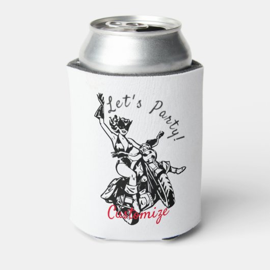 ブラックキャットバイクもしくは自転車に乗る人バーベサンダー_コーブ 缶クーラー (缶裏面)