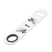 ブラックキャットバイクもしくは自転車に乗る人ベーブサンダーコーブ スピード栓抜き (裏面アングル)