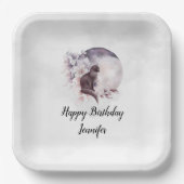 ブラックキャットバイザマジカルフルムーン誕生日 ペーパープレート (正面)