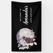 ブラックキャットバイザマジカルフルムーン誕生日 横断幕 (縦)