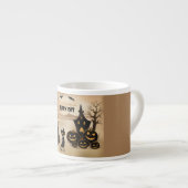 ブラックキャットバイトゥマ幽霊のよく出るナー エスプレッソカップ (正面右)