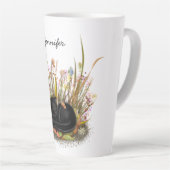 ブラックキャットバタフライズラテマグ カフェラテマグ (右アングル)