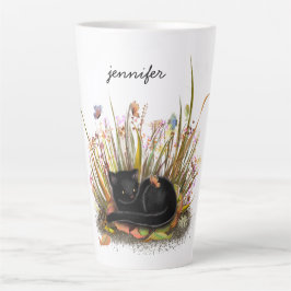 ブラックキャットバタフライズラテマグ カフェラテマグ