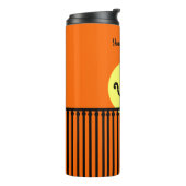 ブラックキャットバックオンフェンスムーンオレンジ タンブラー (回転左)