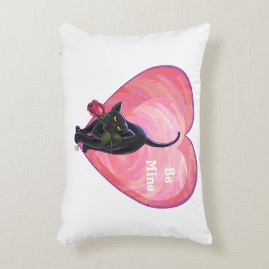 ブラックキャットバレンタインデー アクセントクッション (正面(垂直))