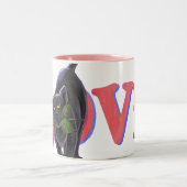 ブラックキャットバレンタインデー ツートーンマグカップ (中央)