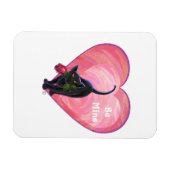 ブラックキャットバレンタインデー マグネット (横)