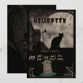 ブラックキャットパステルハロウィンウィッチズパーティーInvt シーズンカード