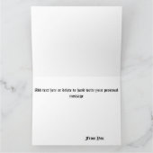 ブラックキャットパープルバラパンプキンハロウィン カード (内部)