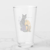 ブラックキャットパープルバラパンプキンハロウィン タンブラーグラス (裏面)