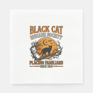 ブラックキャットヒューメインソサエティ ハロウィン フルムーン コウモリ スタンダードランチョンナプキン