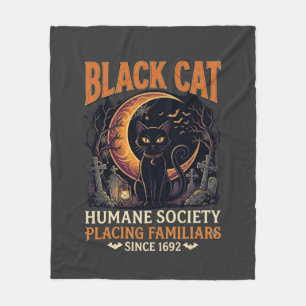 ブラックキャットヒューメインソサエティ ハロウィン 三日月 L フリースブランケット