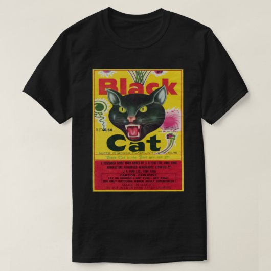 ブラックキャットフィレッククラシックスキャーズTシャツ Tシャツ (デザイン正面)