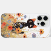 ブラックキャットフラワーリトリート Case-Mate iPhoneケース (裏面 (横))