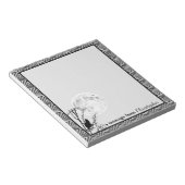 ブラックキャットフルムーンジオメトリック縁どカスタマイズ可能 ノートパッド (アングル)