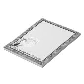 ブラックキャットフルムーンジオメトリック縁どカスタマイズ可能 ノートパッド (回転)