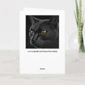 ブラックキャットプンハッピーバースデー カード (裏面)