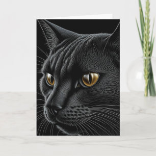 ブラックキャットプンハッピーバースデー カード