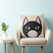 ブラックキャットヘリンボーンベージュ クッション (椅子)