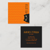 ブラックキャットペットシッター スクエア名刺 (正面/裏面)