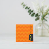 ブラックキャットペットシッター スクエア名刺 (スタンド正面)