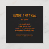 ブラックキャットペットシッター スクエア名刺 (裏面)