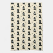 ブラックキャットホームスイートホームレスキューかわいい キッチンタオル (縦)