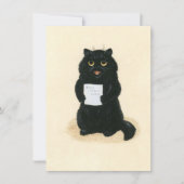 ブラックキャットホームスイートホームレスキューかわいい ノートカード (正面)