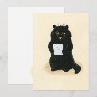 ブラックキャットホームスイートホームレスキューかわいい ノートカード