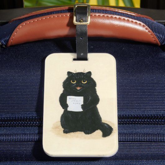 ブラックキャットホームスイートホームレスキューかわいい ラゲッジタグ (正面インサイチュ2)