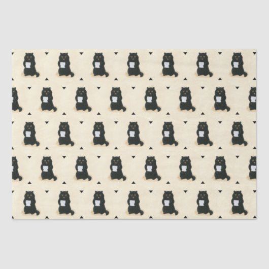 ブラックキャットホームスイートホームレスキューかわいい 薄葉紙 (正面)