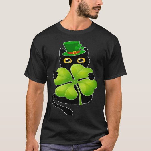 ブラックキャットホールディングCシャムロックSt patricks day2023 Tシャツ (正面)