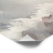 ブラックキャットポーズウィンドウの水彩ポートレート ポスター (コーナー)