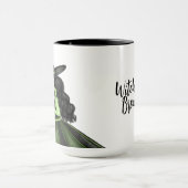 ブラックキャットマグカップ付きグリーンウィッチイラストレーション マグカップ (中央)