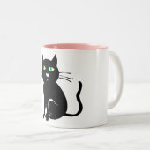 ブラックキャットマグ ツートーンマグカップ (正面右)
