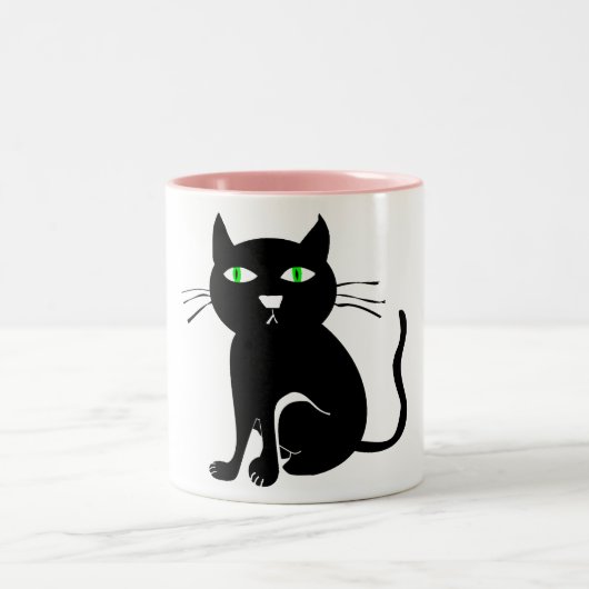 ブラックキャットマグ ツートーンマグカップ (中央)