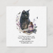 ブラックキャットマジックスクエアビジネスカード スクエア名刺 (裏面)