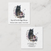 ブラックキャットマジックスクエアビジネスカード スクエア名刺 (正面/裏面)