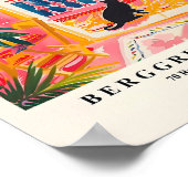 ブラックキャットマティスプリントビーチデコールピンクドパミ ポスター (角)