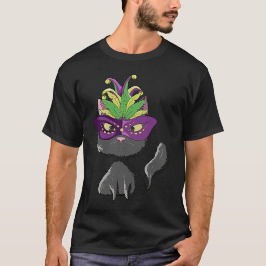 ブラックキャットマルディグラ Tシャツ (正面)