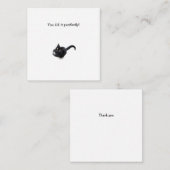 ブラックキャットミニサンキューノートカード ノートカード (正面/裏面)