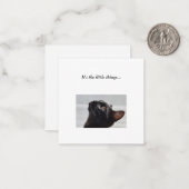 ブラックキャットミニサンキューノートカード ノートカード (正面/裏面インサイチュ)