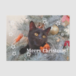 ブラックキャットメリークリスマスデコパージュ 薄葉紙
